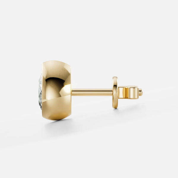 The Seraphina Bezel-Set Pear Cut Lab-Grown Diamond Studs