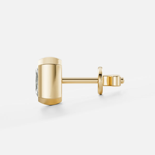 The Freya Bezel-Set Radiant Cut Lab-Grown Diamond Studs