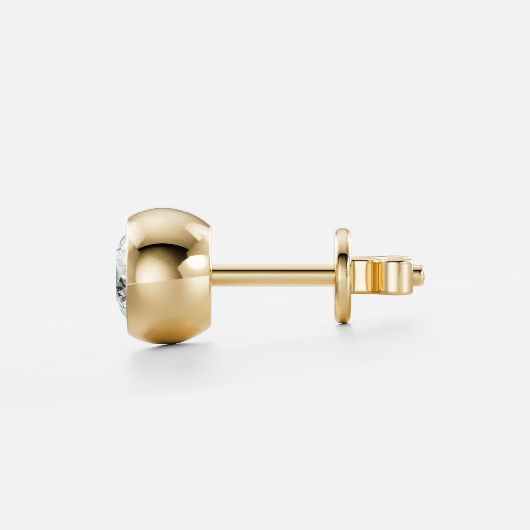 The Juno Bezel-Set Lab-Grown Diamond Studs