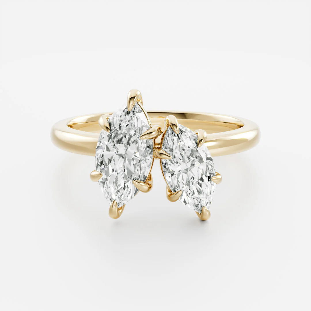 Marquise & Marquise Lab-Grown Diamond Toi et Moi Engagement Ring