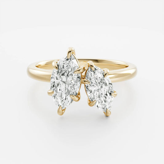 Marquise & Marquise Lab-Grown Diamond Toi et Moi Engagement Ring