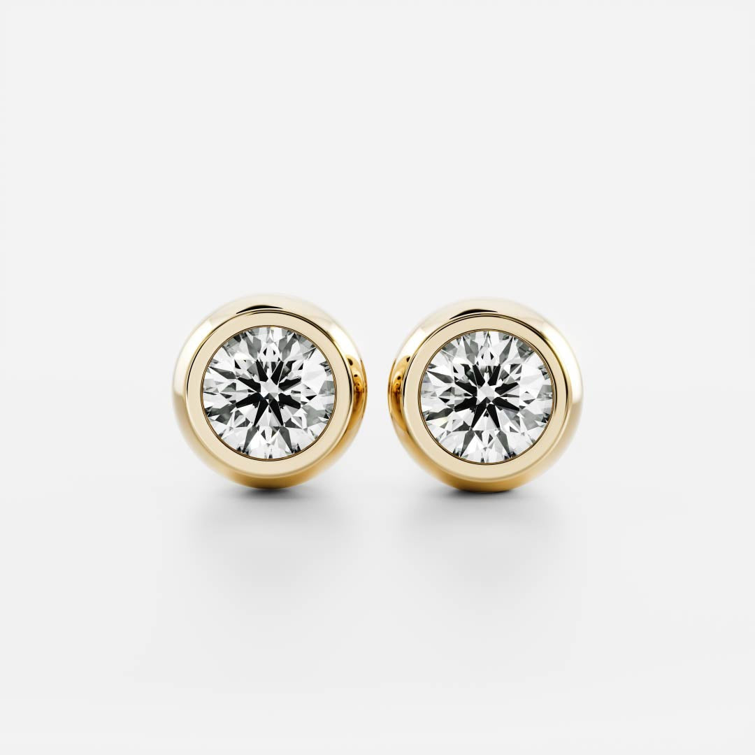 The Juno Bezel-Set Lab-Grown Diamond Studs