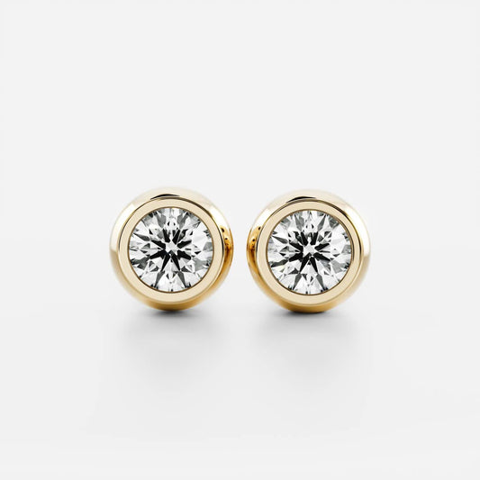 The Juno Bezel-Set Lab-Grown Diamond Studs