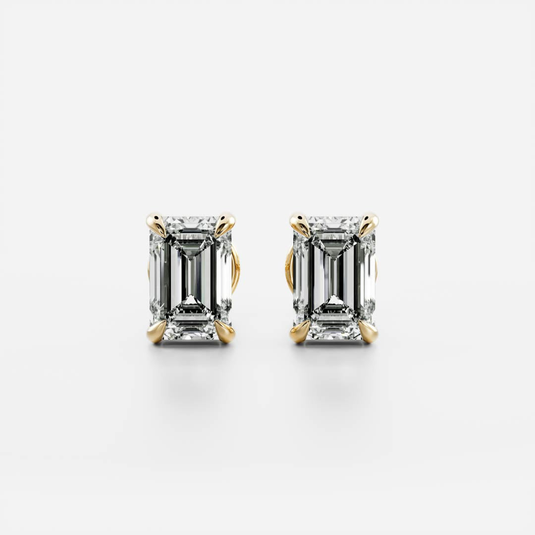 The Cleo Emerald Cut Lab-Grown Diamond Studs