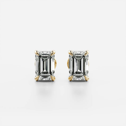 The Cleo Emerald Cut Lab-Grown Diamond Studs