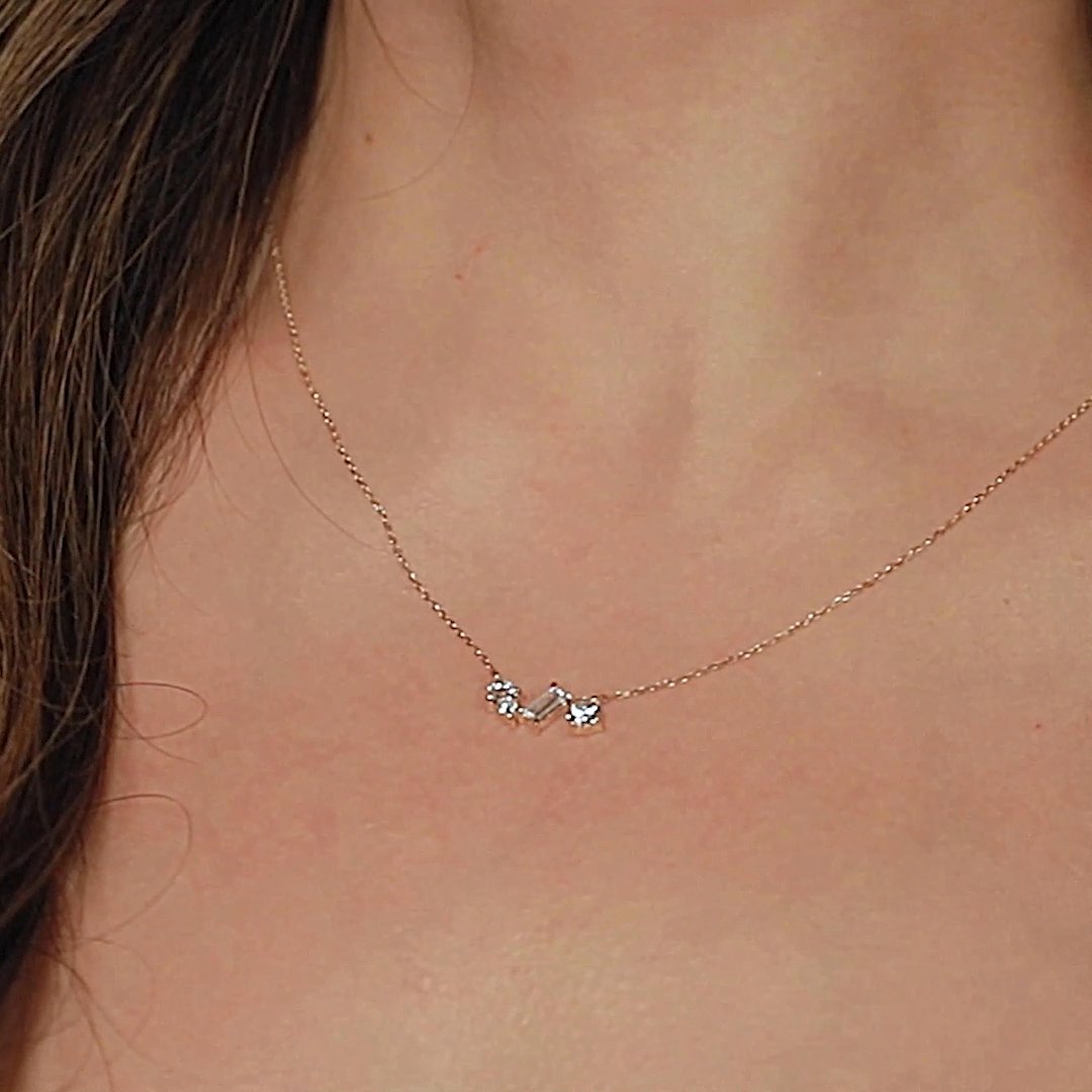 The Freya Multi-Shape Lab-Grown Diamond Cluster Pendant